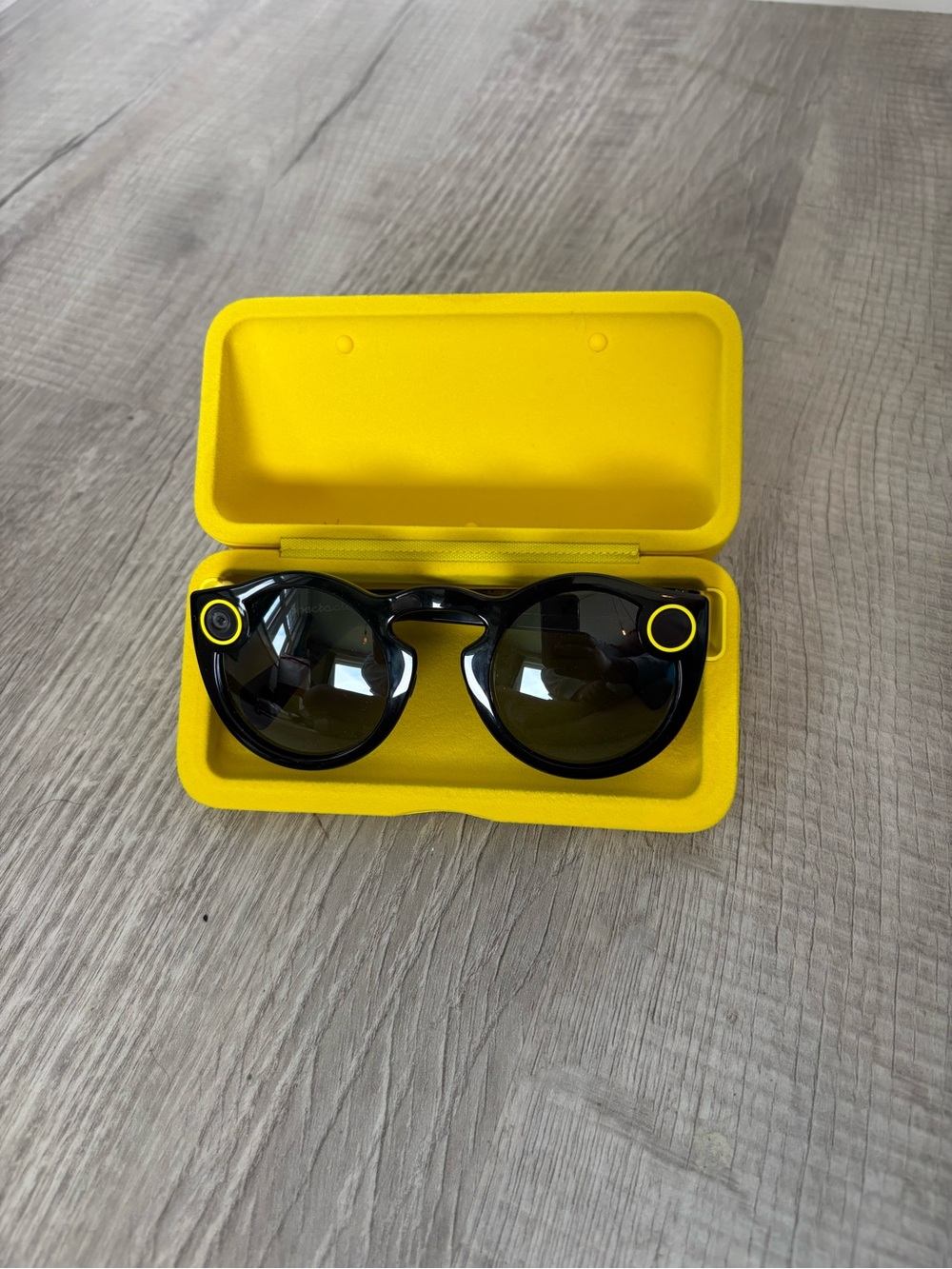 Black Snap Spectacles with Yellow Case